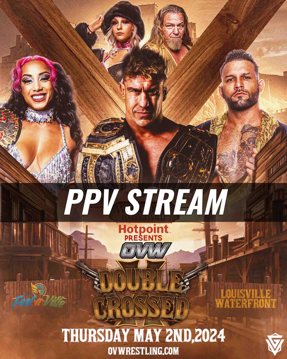 DOUBLE CROSSED sponsored by Hotpoint Appliances is streaming NOW and COMPLETELY FREE! youtu.be/lPXm4k5AShw?si… Watch it and relive one of the most unpredictable nights of OVW’s year!