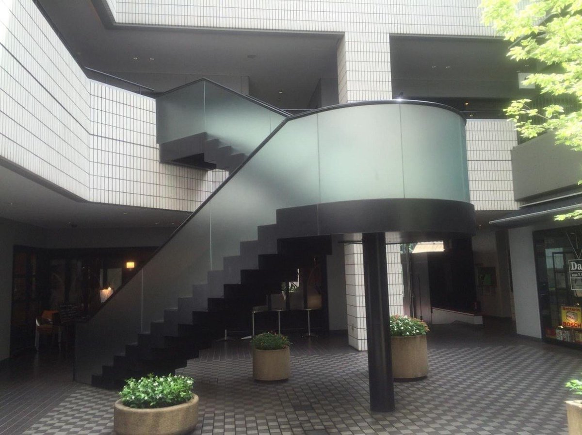 Axis Building Staircase by designer Shiro Kuramata. 1981, Tokyo, Japan.