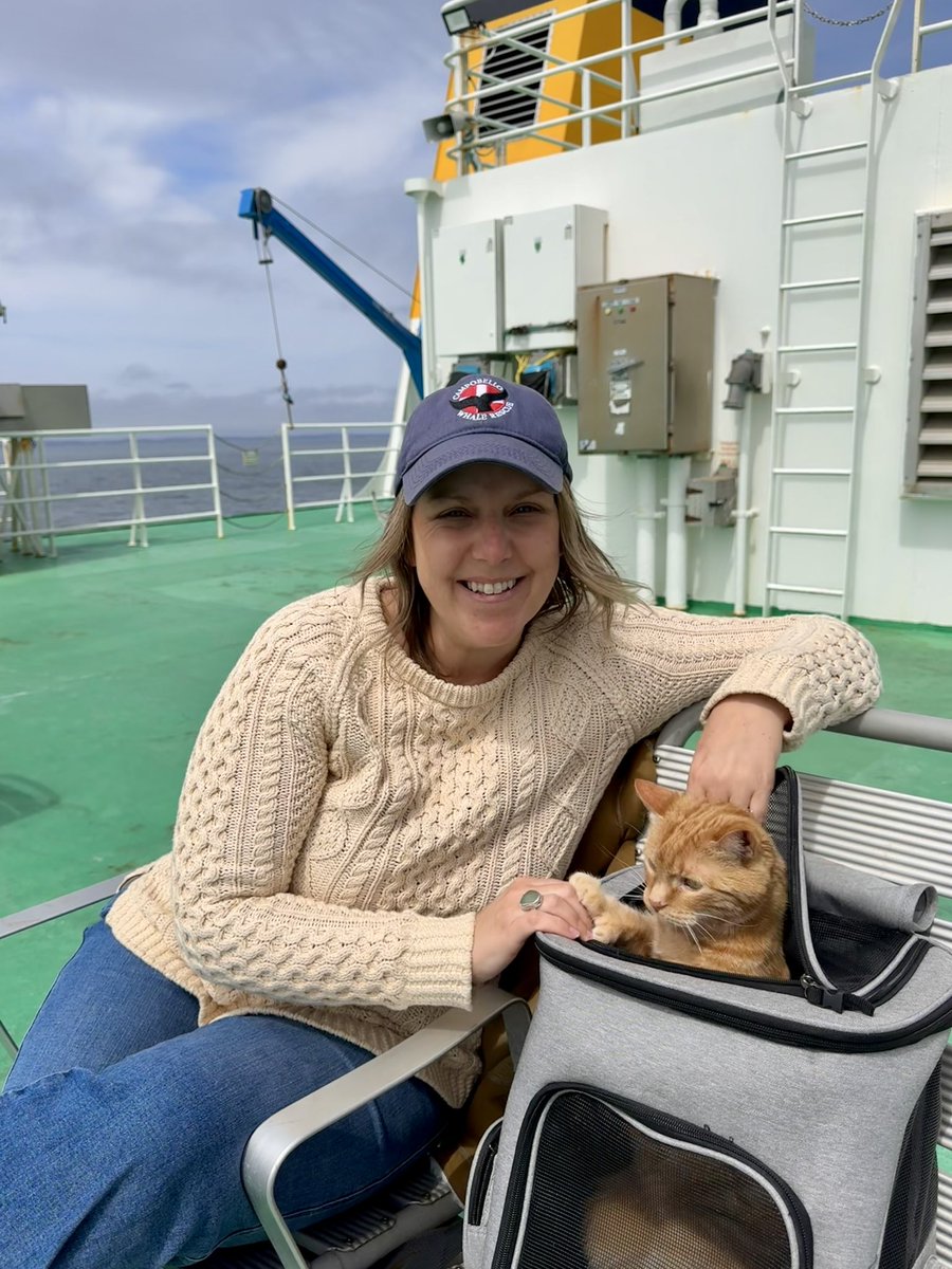 Just me and my child on the ferry 🐱 #catmom
