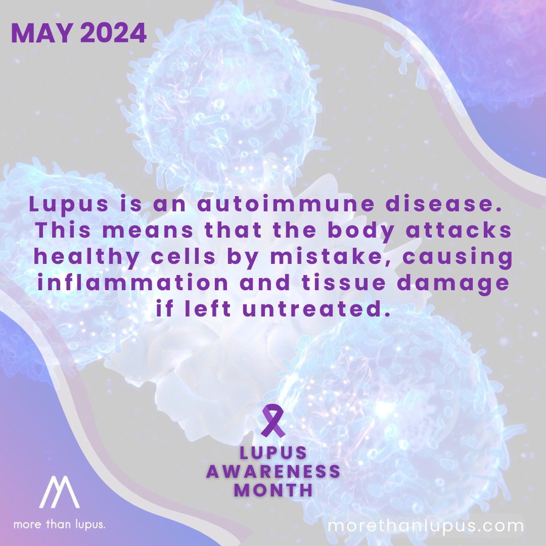 #DYK that #lupus is an 'autoimmune' disease? Lupus causes healthy cells to be attacked by mistake. When this happens, it can cause pain and fatigue from inflammation. If the inflammation is left untreated it can cause tissue damage and even early mortality.