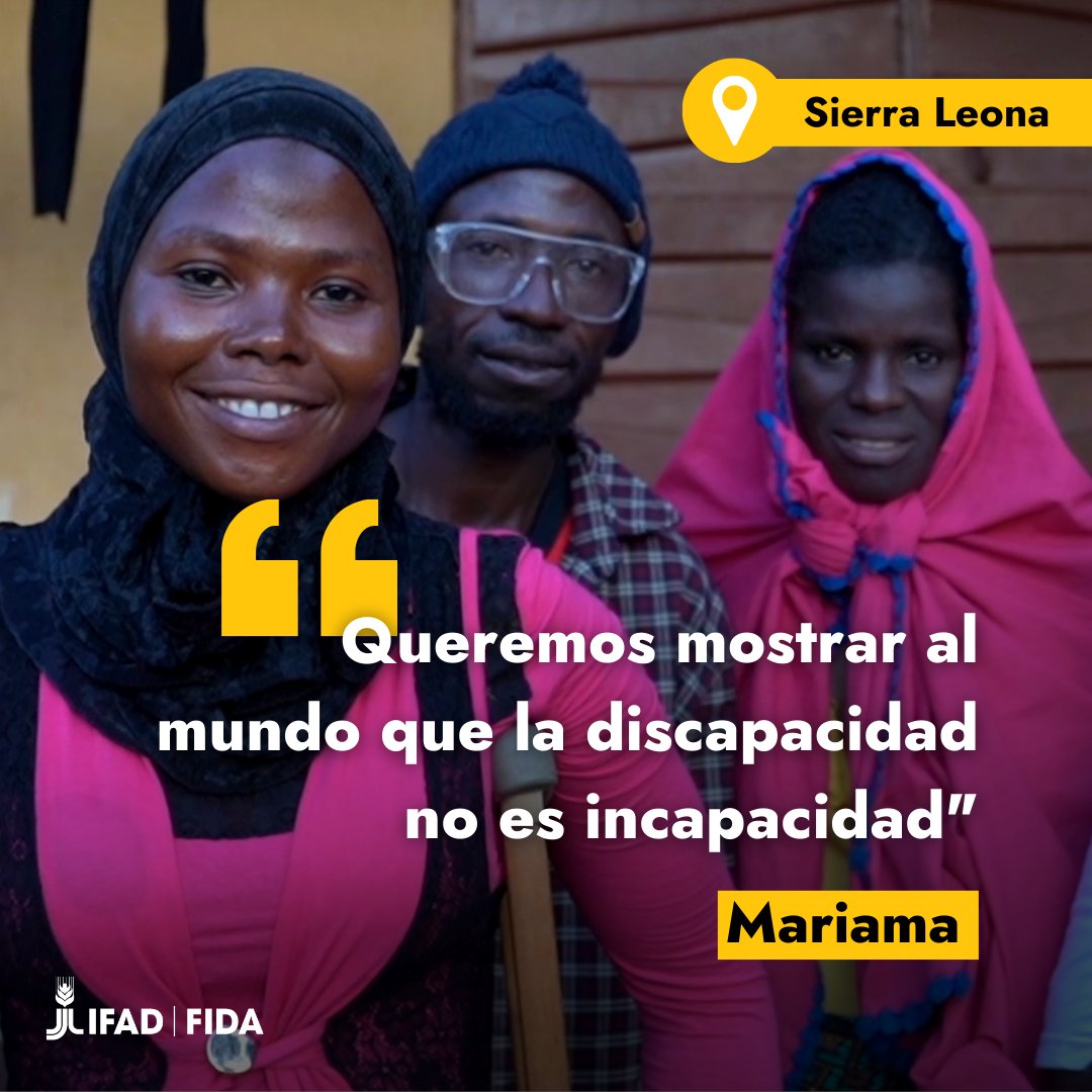Cuando la pandemia azotó #SierraLeona, la organización sin ánimo de lucro de Mariama, que apoyaba a mujeres discapacitadas, se paralizó. Pero nunca perdió su determinación. Con la ayuda de la agricultura -y del FIDA-, dio un giro a la situación de las mujeres de su grupo 🤝♀️