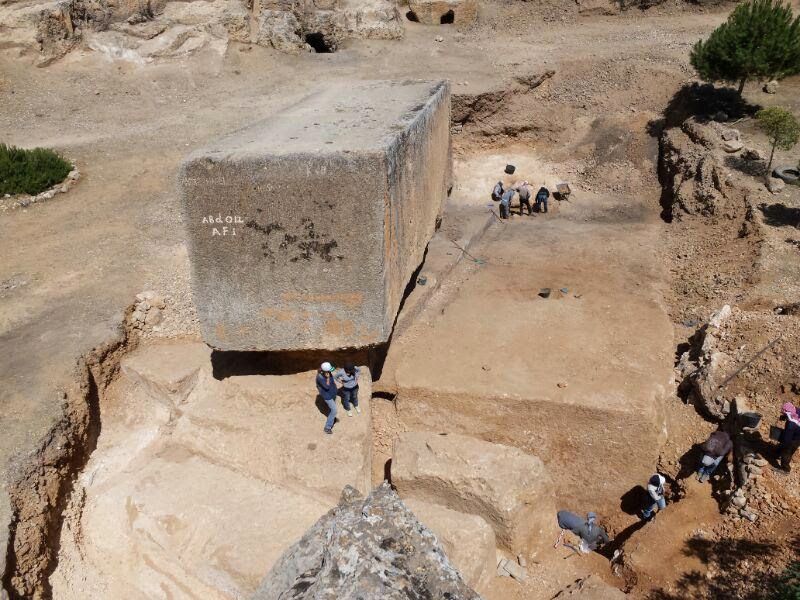 Largest Ancient Stone Block in Lebanon. A mystery bigger than that of Egypt's pyramids, it's this massive granite block weighing 1650 tons perfectly cut, and polished. Granite is the strongest rock next to a diamond. What did they used to cut this? Lazer machines? It looks…