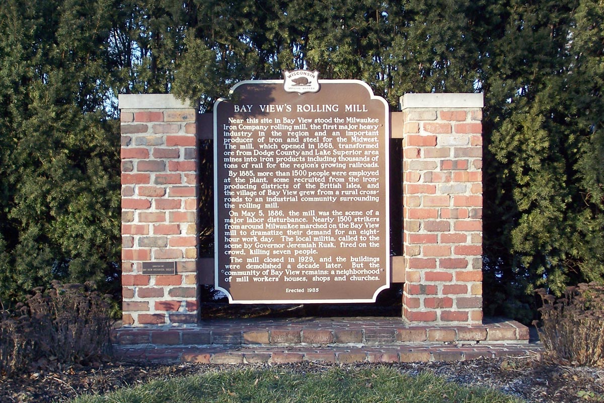 Today in Labor History 5/5/1886: Bay View Massacre in #Milwaukee, day after #Haymarket bombing. Workers demonstrating for #EightHourDay. State shot & killed 7, incl 14-yr-old boy. No militiamen were ever charged. But 50 strikers got hard labor for 'rioting.' #SocialistSunday