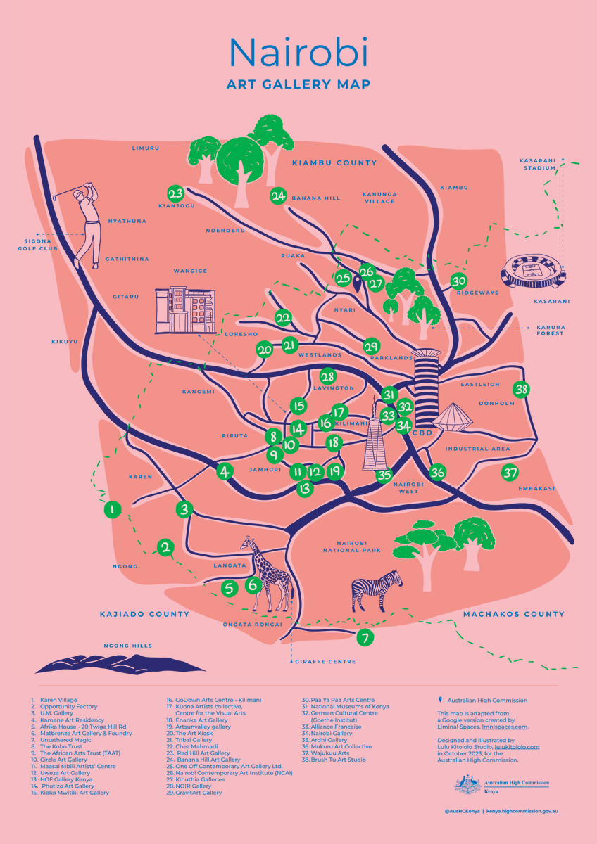 a map of art galleries in Nairobi if anyone's looking 😎