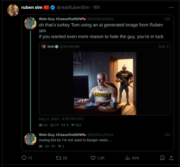 RubenSimExpose's tweet photo. Some posts of Ruben trying to make fun of the people who call them out. And something else... https://t.co/MsuXASFGdI