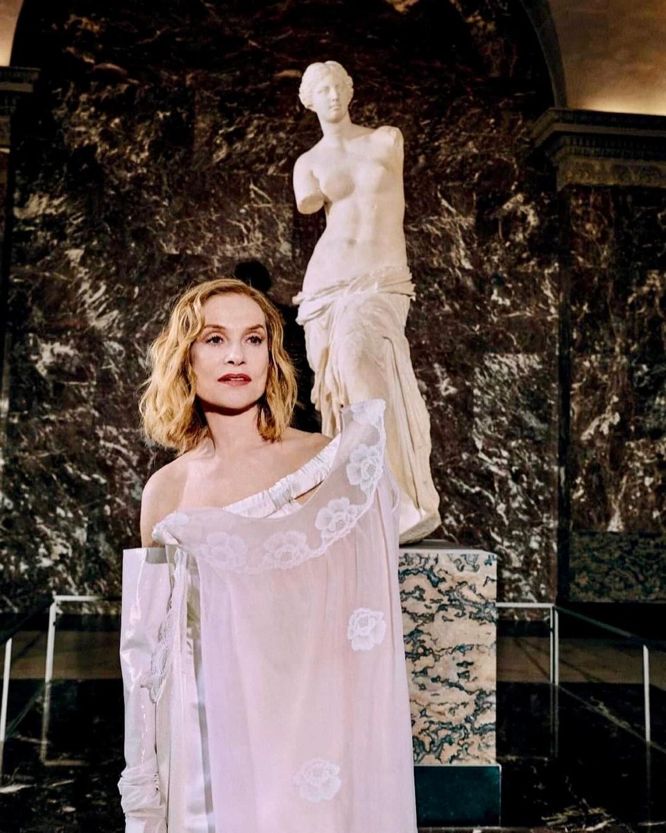 Isabelle Huppert for Numéro Art magazine, by ©Reto Schmid📸April 2024 'As an actress, I still have a good imagination: any situation inspires me.' #tresbelle💖