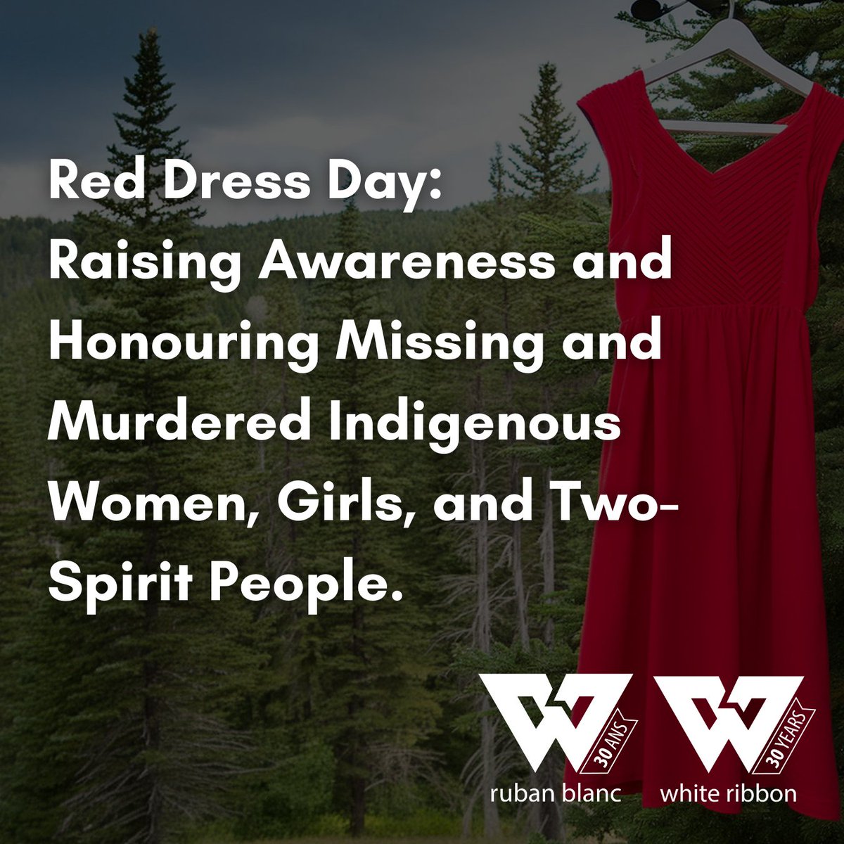 #RedDressDay Today and always, we call on men, boys, and all allies to learn about the impact of colonialism on Indigenous communities and speak up against gender-based violence and discrimination against Indigenous women, girls and 2Spirit people. Visit: shorturl.at/aij46