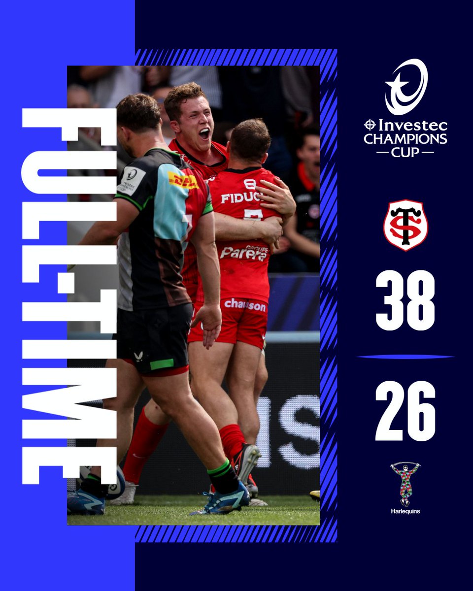 ❤️🖤 @StadeToulousain BACK IN THE FINAL Thoughts on that thriller? 🤩 #InvestecChampionsCup