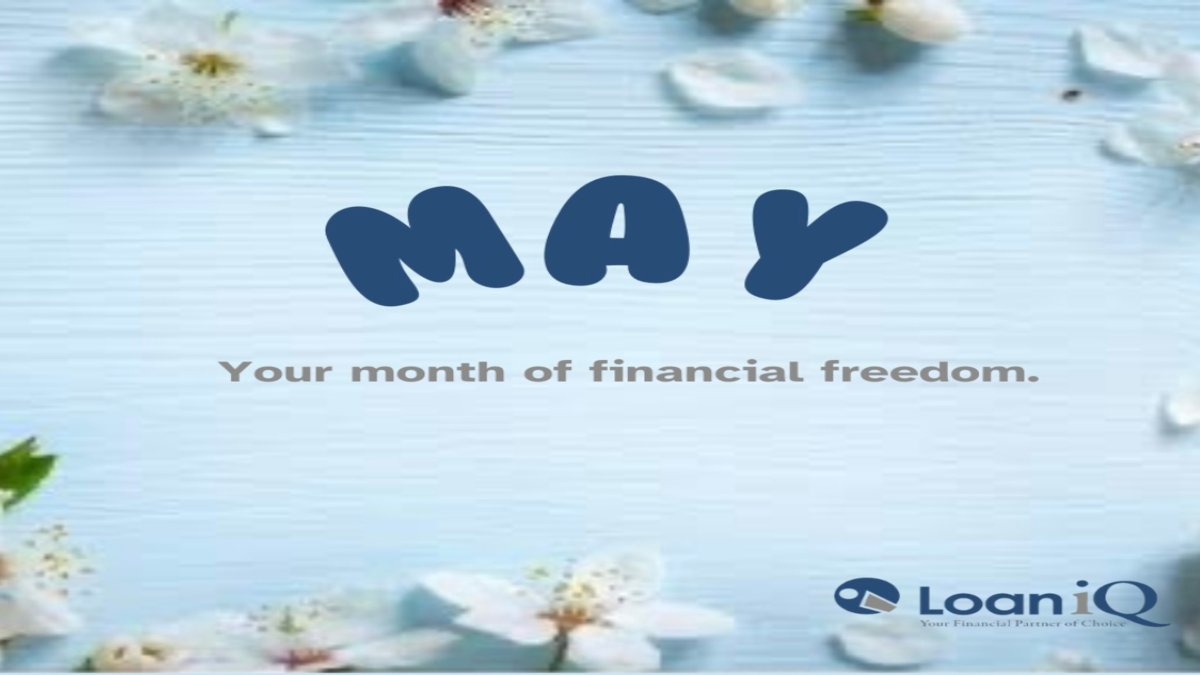 May your financial journey blossom with freedom! Bank with LoaniQ this May and step into a future of financial empowerment

#happysunday 
#may 
#financialfreedom 
#loaniqltd 
#loanservices
#personalloan
#businessloan