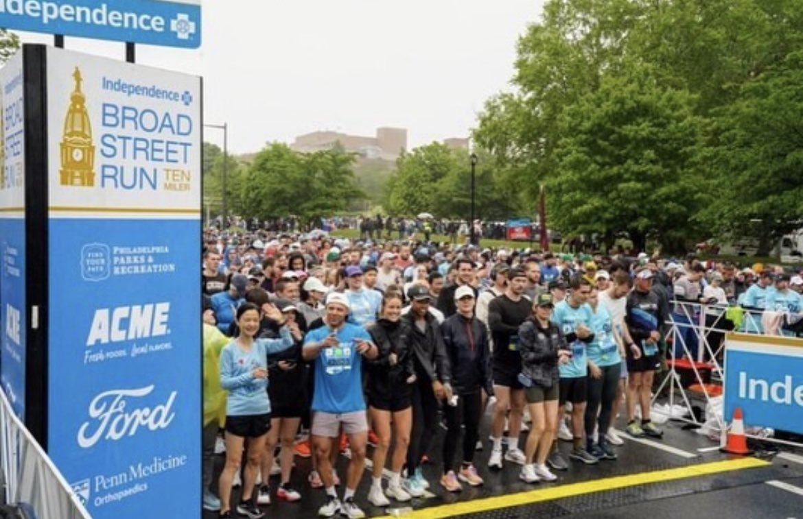 Scenes from today’s start 💙#IBXBSR24 #BroadStreetRun