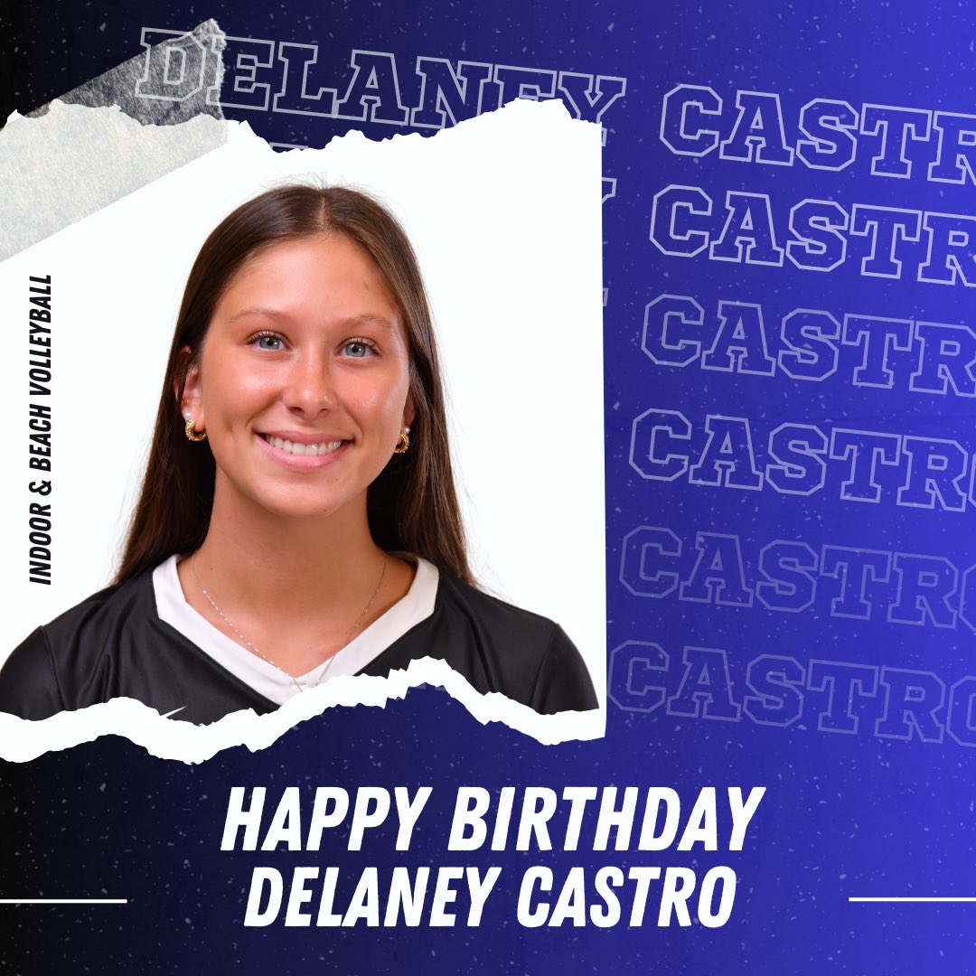 Wishing a happy birthday to Delaney Castro, a member of our Indoor and Beach Volleyball teams!! Today is your day, Delaney 🥳