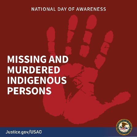 On Missing & Murdered Indigenous Persons Awareness Day, we remember Indigenous people who we have lost to murder & who remain missing. We commit to working w/ Tribal Nations to ensure any missing or murdered person is met w/ swift, effective action.