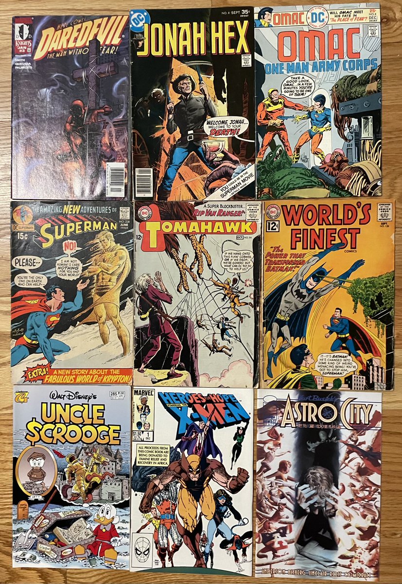 Since people seemed to like my last pic of yesterday’s dollar bin finds so much, here are some more. Yay comics! Yay FCBD! Thanks to Ultimate Comics Cary for the awesome stock!