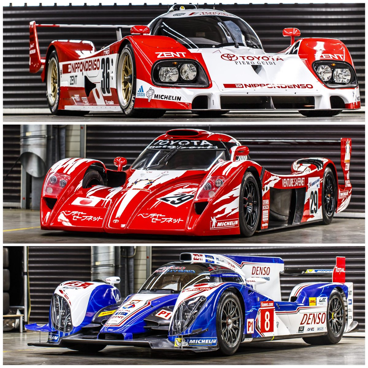 Three great Toyota #LeMans24 racers, which one do you prefer?

Toyota TS010
Toyota TS020 (GT-One)
Toyota TS030

📸 Toyota