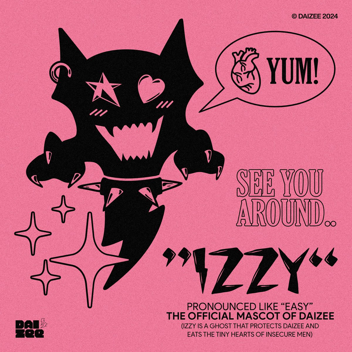 daizee_official's tweet photo. Introducing “IZZY” — The Crystal-eyed ghost who protects DAIZEE and eats the tiny hearts of insecure men... that also happens to be our new Mascot! Expect to see more of IZZY soon in our contents and possibly ✨ Merchandise ✨ Feel free to say Hello to IZZY 🧟
.
#DAIZEE #PLUSONE https://t.co/k9wgmrUi8n