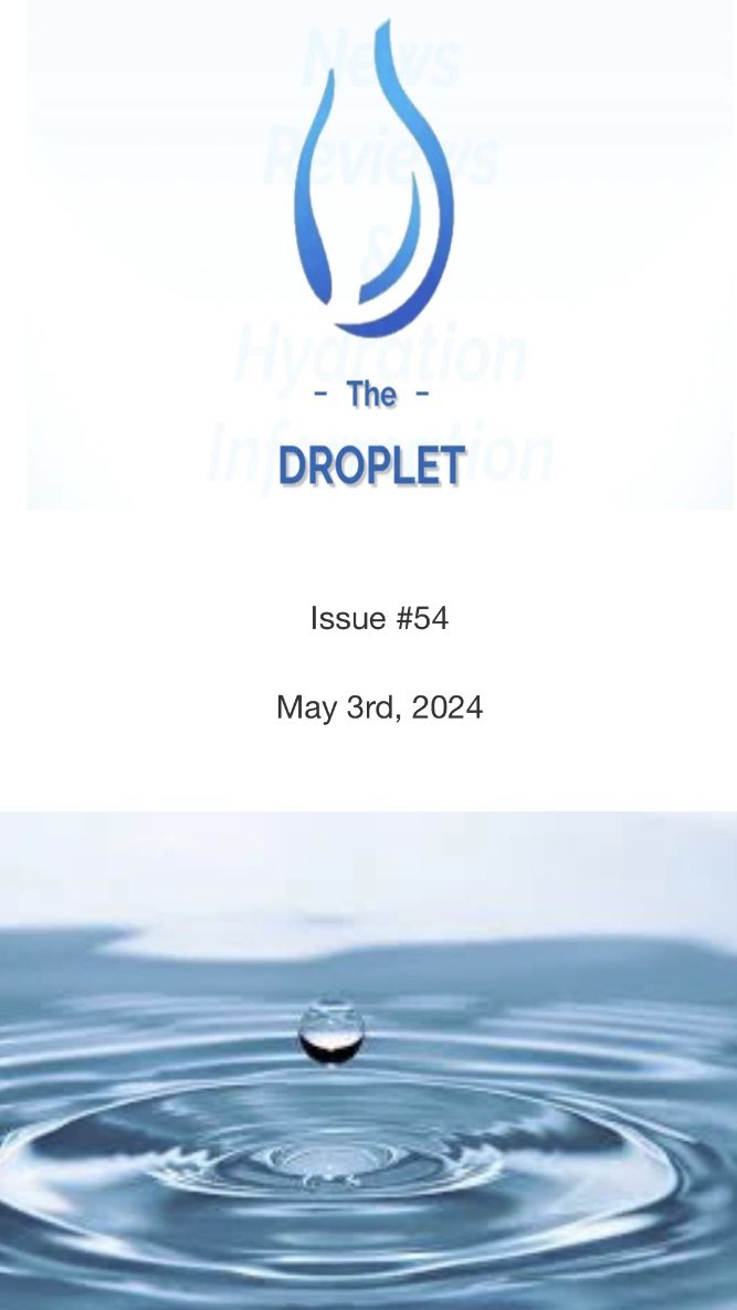 Issue # 54 - This week, we're diving into the exquisite realm of the Fine Water Society.
•
Link in the bio for 
News, Reviews & Hydration Information 

#thedroplet #newsletters #HealthTips
