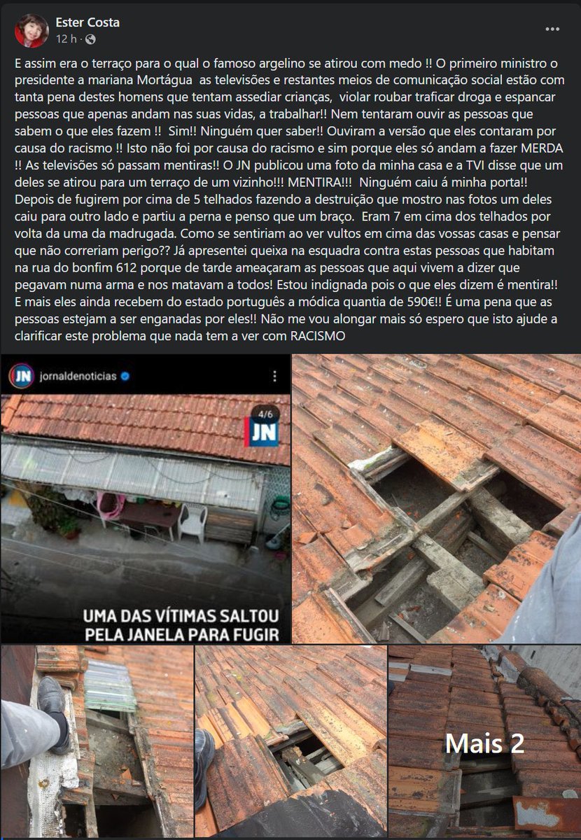DrGPT1's tweet photo. Testemunho na primeira pessoa, que mora ao lado do gangue dos argelinos, Rua do Bonfim, 612 no Porto. Se não há jornalismo honesto, segue testemunho pelo próprio. https://t.co/075Jk86sIq
