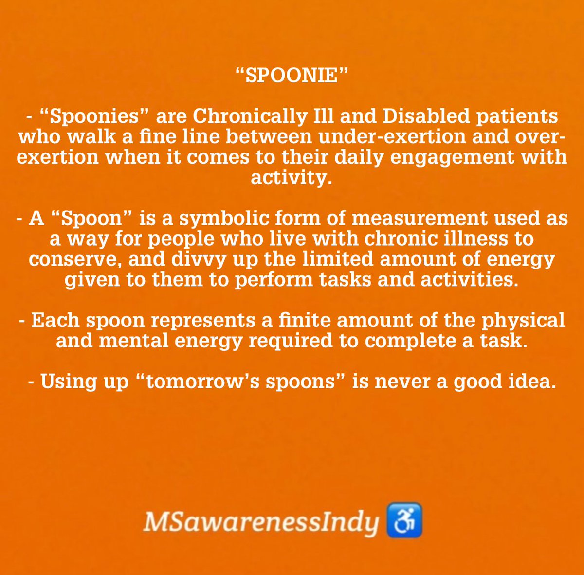 Chronic Illness #TermOfTheDay 

-SPOONIE-