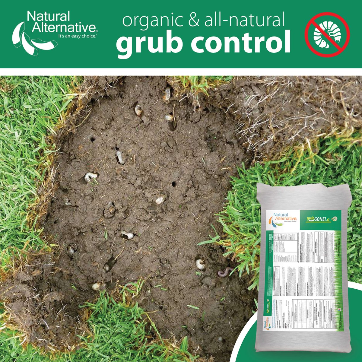 Control grubs organically with our all-natural grub control formula. grubGONE!® works without side effects and without damage to beneficial insects and pollinators.

ORDER NOW: ow.ly/CsXV50RrhR9

#NaturalAlternative #DIY #Organic #Beetles #PestControl #Grubs