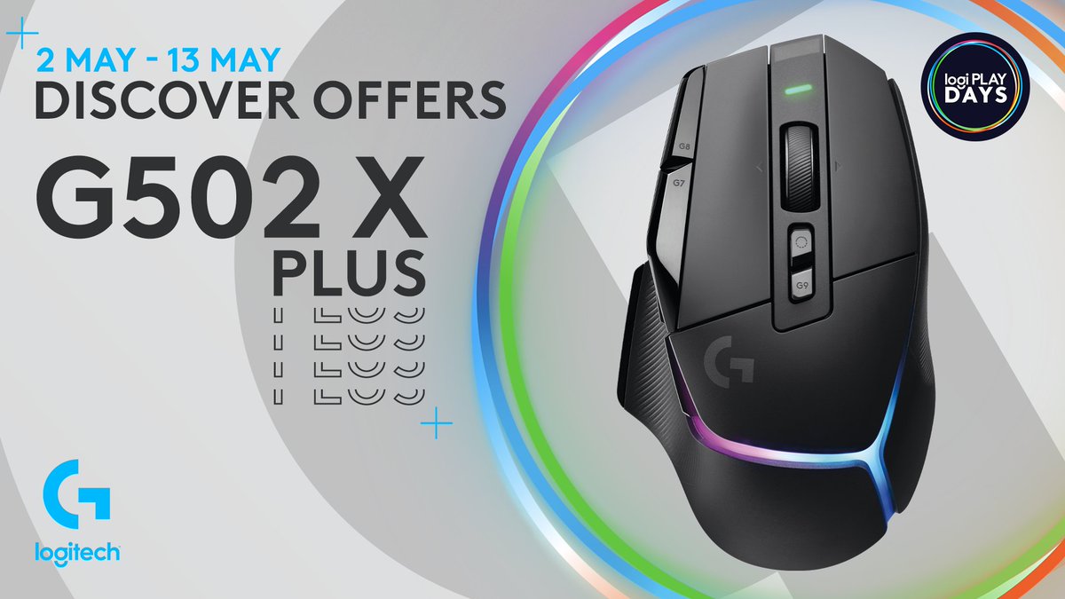 A special offer for an icon this Logi PLAY DAYS! Grab your G502 X PLUS and celebrate the 10 year anniversary of G502 series with us!