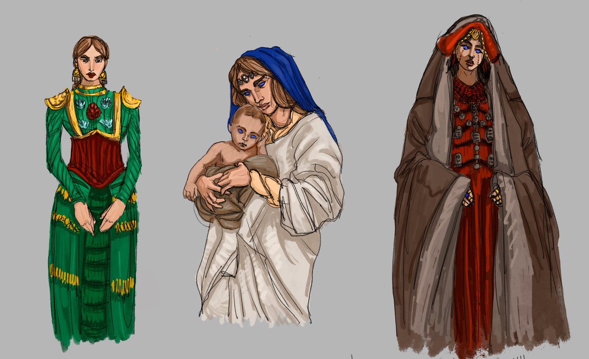 Dune, Lady Jessica, Reverend Mother Jessica with her daughter the abominatio, and St Alia of the knife