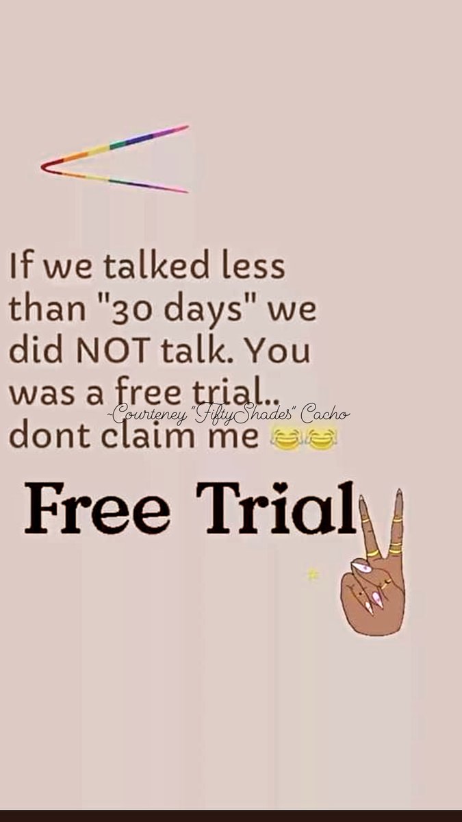 🗣THANKS FOR THE FREE TRIAL ‼️ 😘✌🏾 #relationships #communication #30days #freetrial #FiftyShades #testrun #dating #trybeforeyoubuy #sample #littletaste #youseeit #fyp #power #nodiddy #knowyourworth #stayblessed #caughtyouslippin