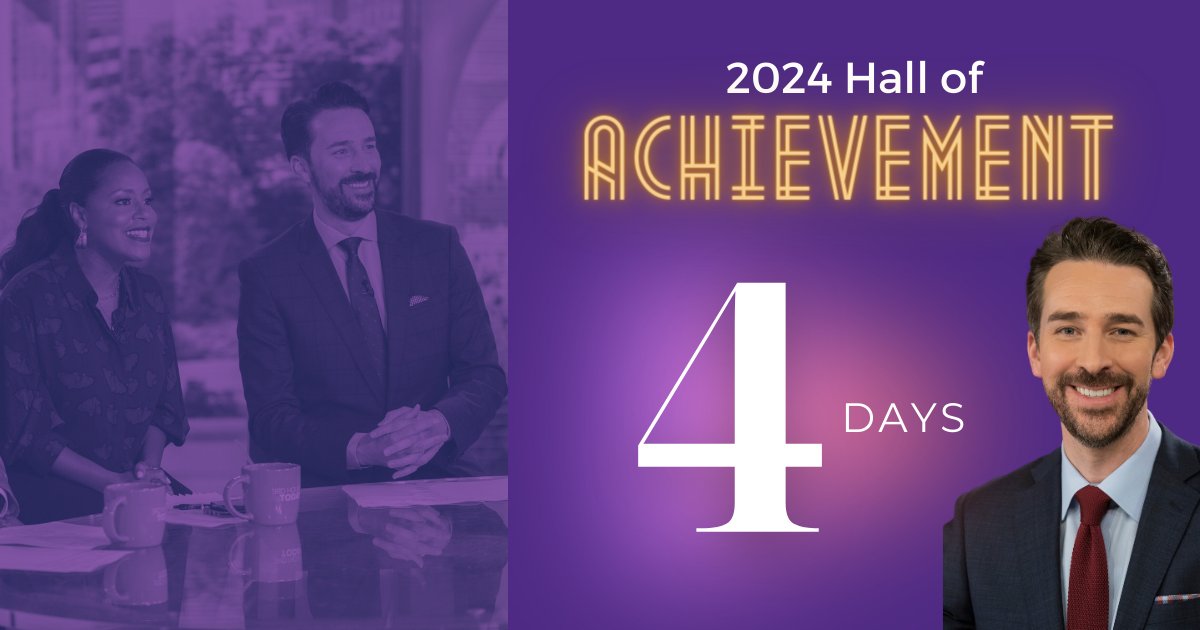 4 days until the 2024 Hall of Achievement! @joefryer (BSJ00) anchors the morning hours of @NBCNews NOW and is also the feature anchor of “Saturday TODAY.' Fryer also teaches writing classes within the network and developed a storytelling course for @NBCUAcademy.
