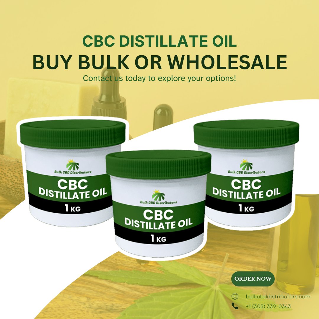 Maximize your business potential by buying CBC distillate oil in bulk, ensuring a steady supply of this versatile cannabinoid.

bulkcbddistributors.com/cbc-cannabichr…

#BulkCBDDistributors #CBC #CBCDistillate #BulkCBCDistilla
