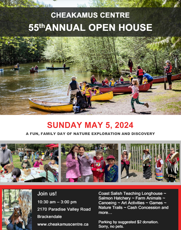 Today!! Come visit us at Cheakamus Centre for our 55th annual open house today from 10:30am-3:00pm. A free family event, but don't forget some cash for the delicious cash concessions. We look forward to seeing you soon!