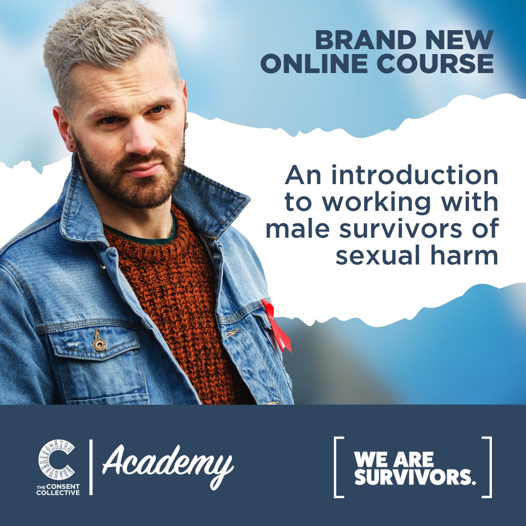 Complete our BRAND NEW collab project with The Consent Collective ‘An introduction to working with male survivors of sexual harm’ today!

Complete here: consentcollective.teachable.com

#WeAreSurvivors #GreaterManchester #MensMentalHealth
