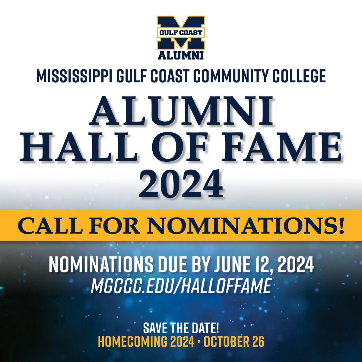 Take a moment to nominate a deserving Gulf Coast alum today at mgccc.edu/halloffame! For more information, please contact Tharessa Williams at 601.928.6344 or tharessa.williams@mgccc.edu