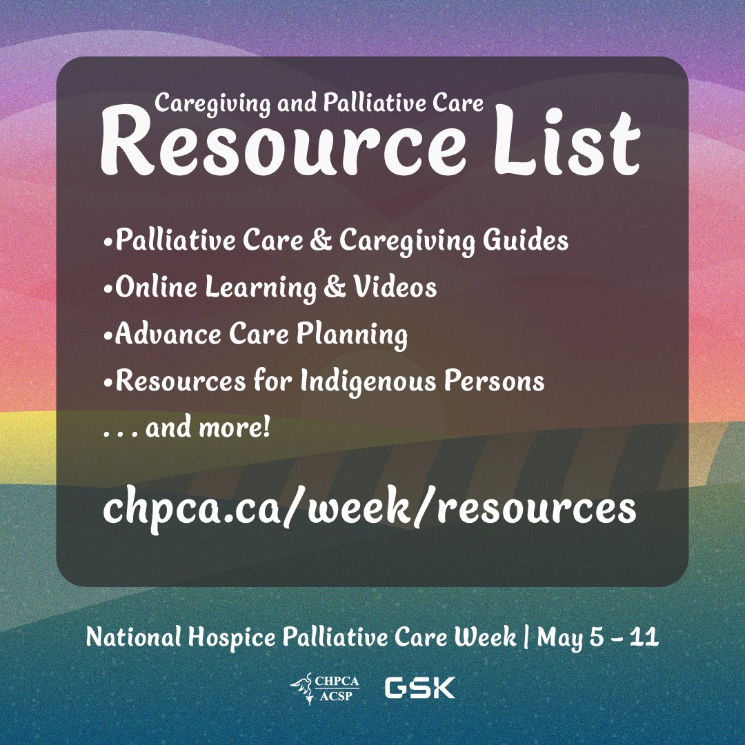 Life-limiting illnesses affect more than just the person who is sick. They also affect their caregivers and loved ones. @CanadianHPCAssn compiled a list of resources about #caregiving, #ACP, and #palliativecare. Access the materials at chpca.ca/week/resources. #NHPCW