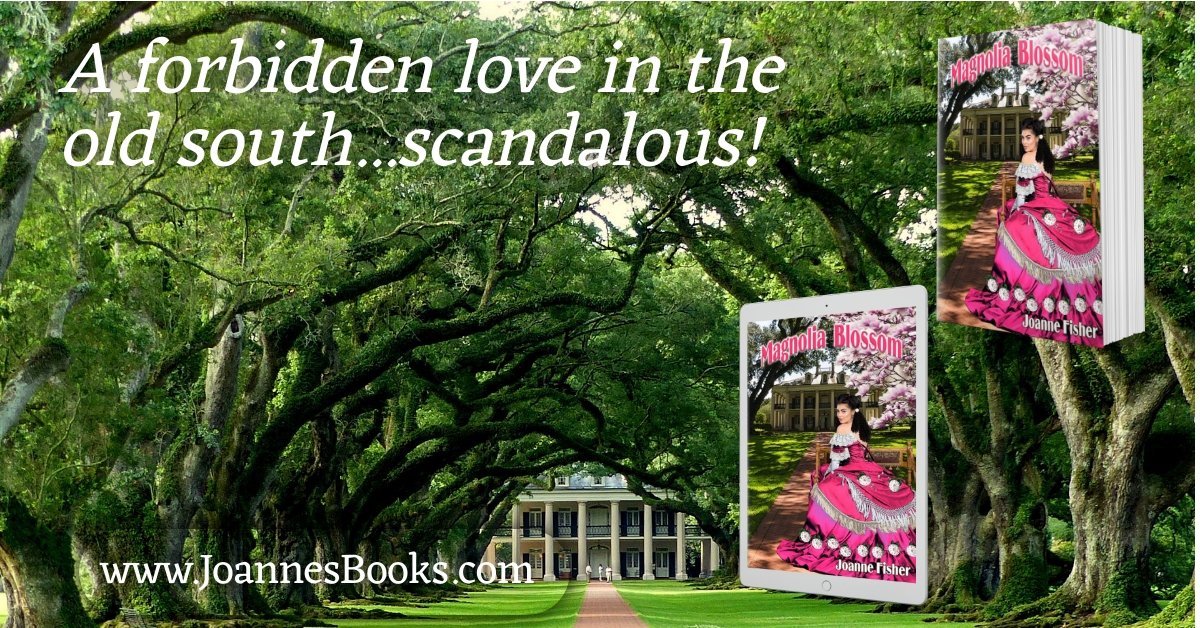 In a land torn by bloody civil war, a very forbidden love blossoms! MAGNOLIA BLOSSOM! Don’t miss it! Buy your copy at amzn.to/32PE82A #forbiddenlove #scandalouslove #truelove #bookbuzz #readingcommunity #historicalfiction #amreading #lovestory #romance #JoannesBooks