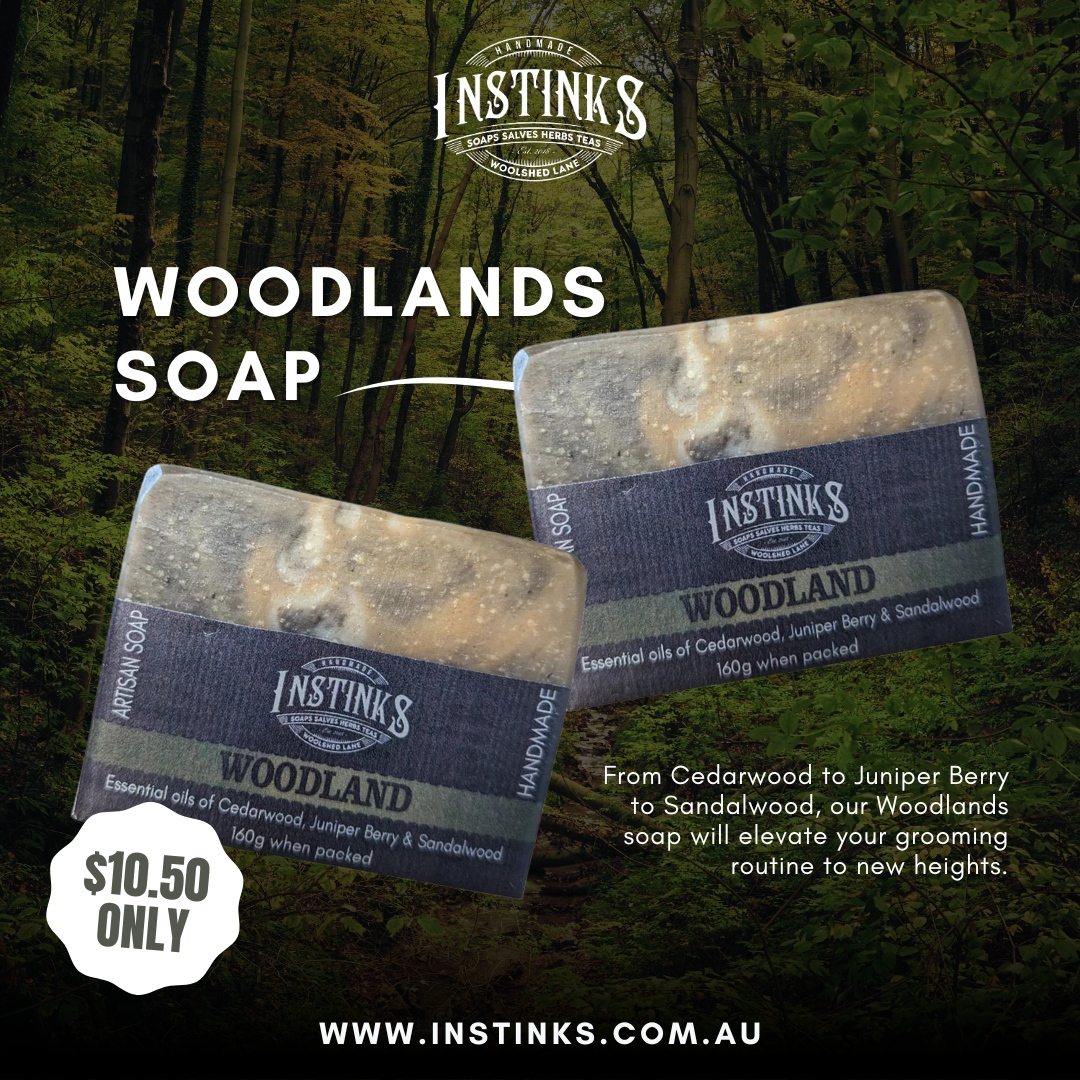 Embark on a journey through the woodlands with every wash! 

✨ Our Woodlands soap, enriched with cedarwood, juniper berry, and sandalwood, is your ticket to a grooming adventure like no other.

🌐instinks.com.au

#woodlandssoap #naturalsoap #menssoap #handmadesoap
