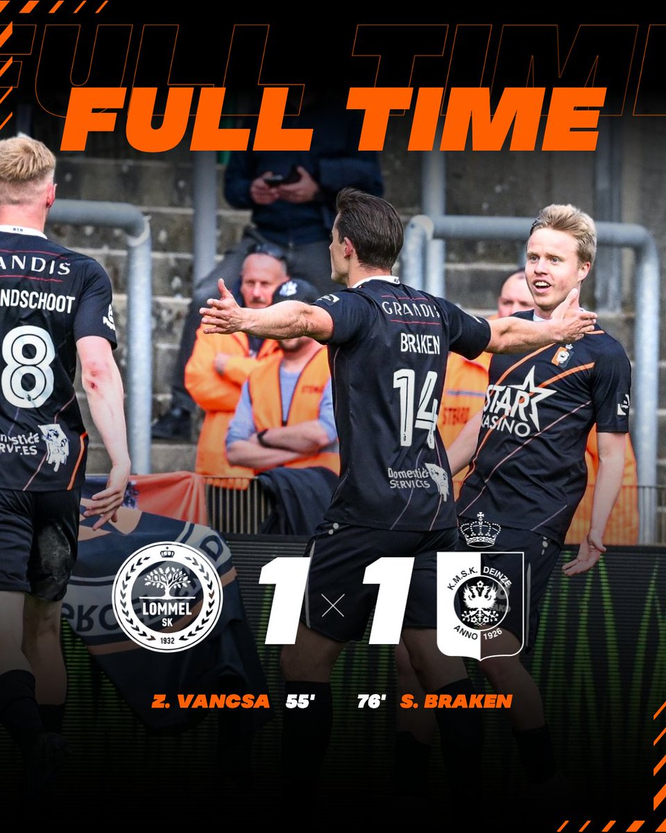 𝐅𝐔𝐋𝐋𝐓𝐈𝐌𝐄 | Gelijkspel in Lommel. Tot volgende week in Deinze! 🧡🖤 #DEIPAT