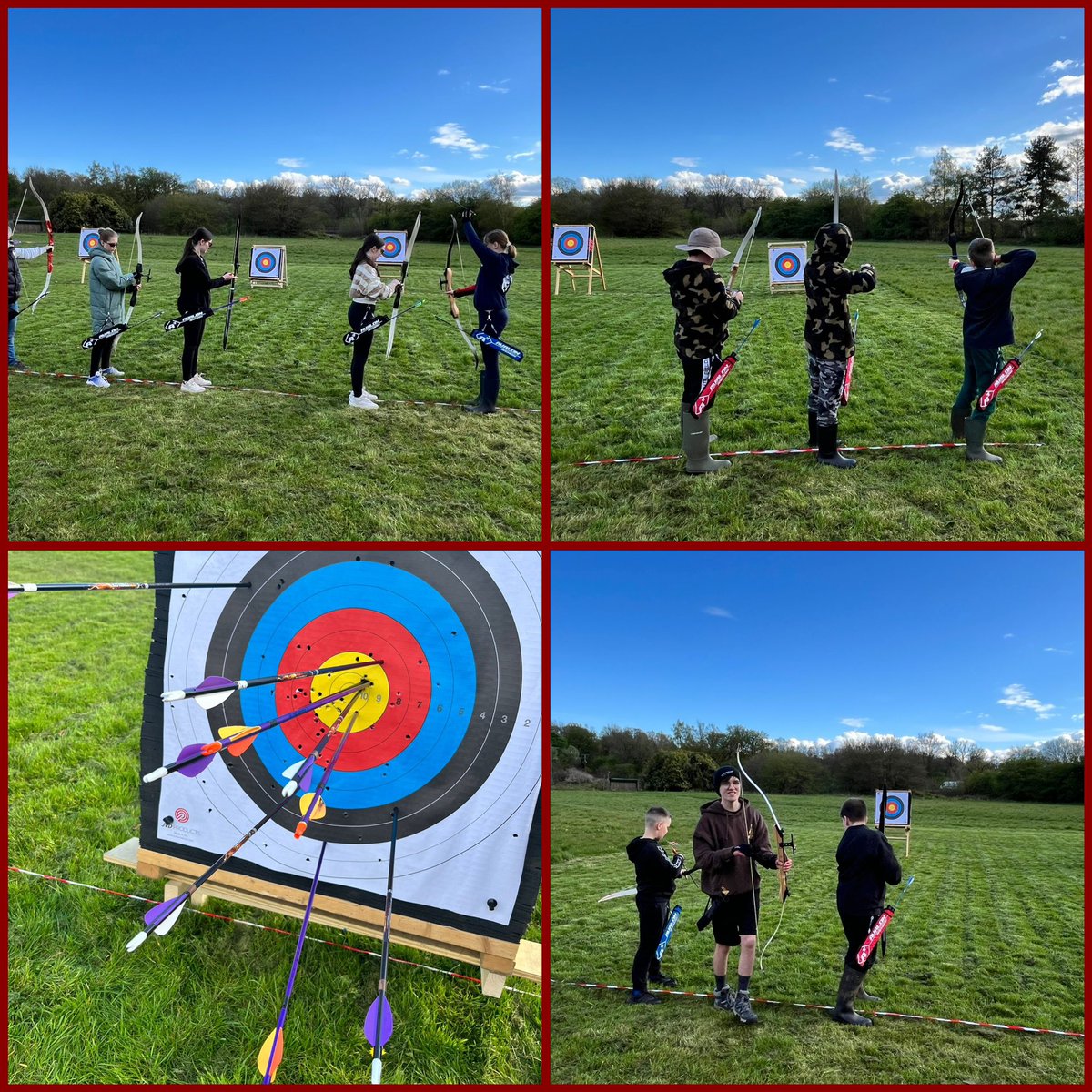 We have been lucky with the weather over the past 2 Fridays for our young archers. Lots of arrows shot & targets hit 🏹🏹 @scottisharchery