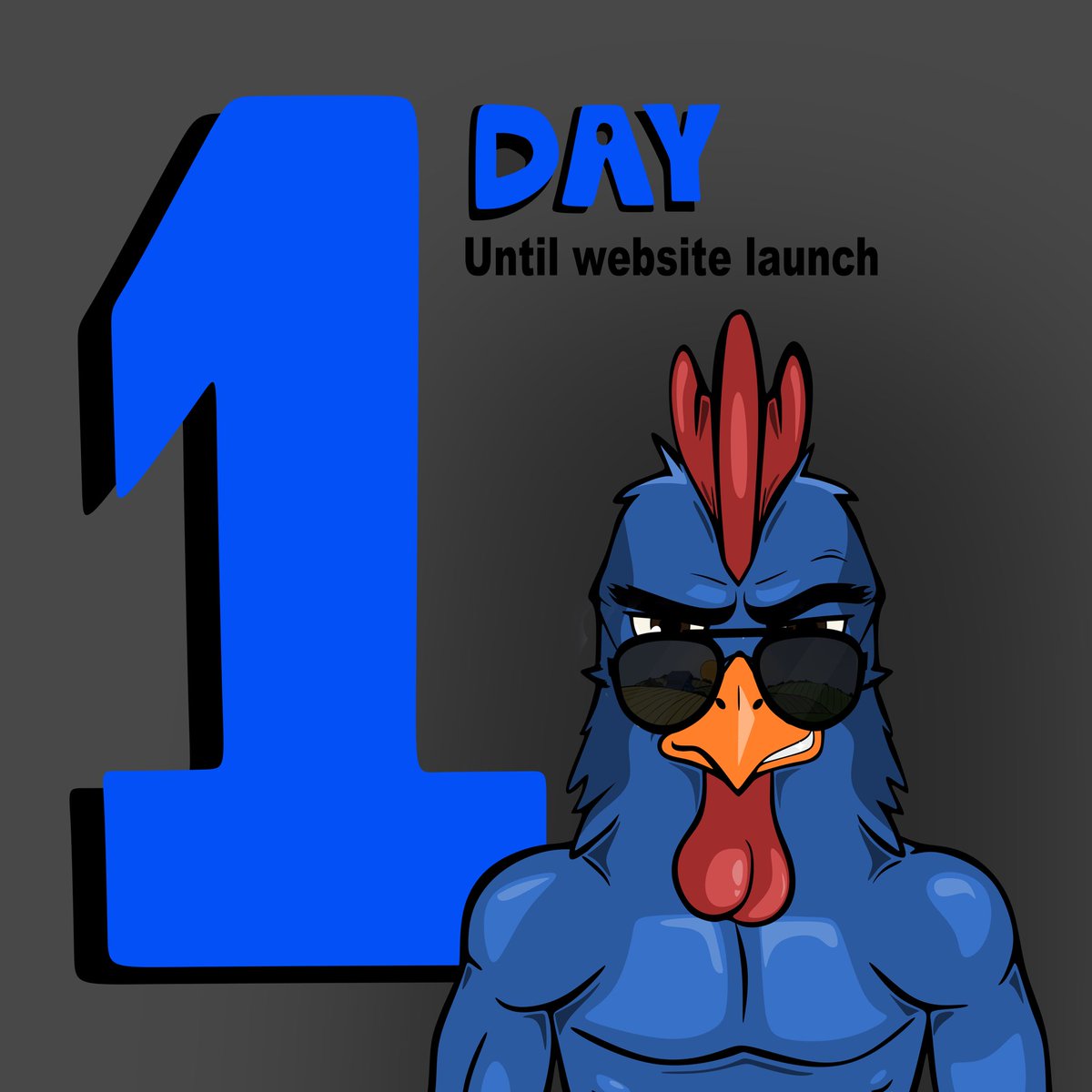 COCK-A-DOODLE-DOO! 
Just one more day until liftoff, folks! 

#cockinme