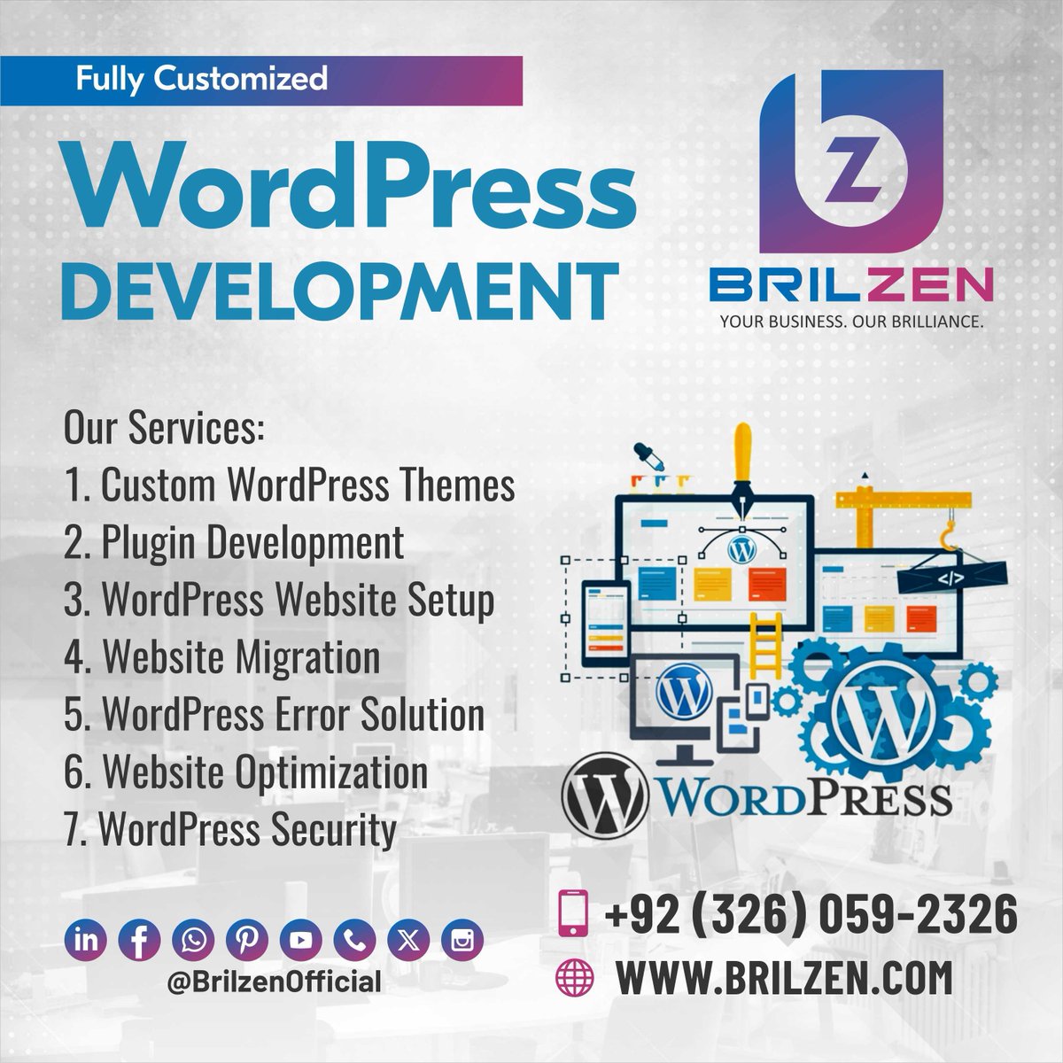 Say goodbye to dull websites, and hello to a stunning online presence that leaves a lasting impact!
Transform your website today!
Visit brilzen.com for more details

#WebDesign #SocialMediaMarketing #SEO    #DigitalStrategy #WordPressDevelopment #WebsiteDesign