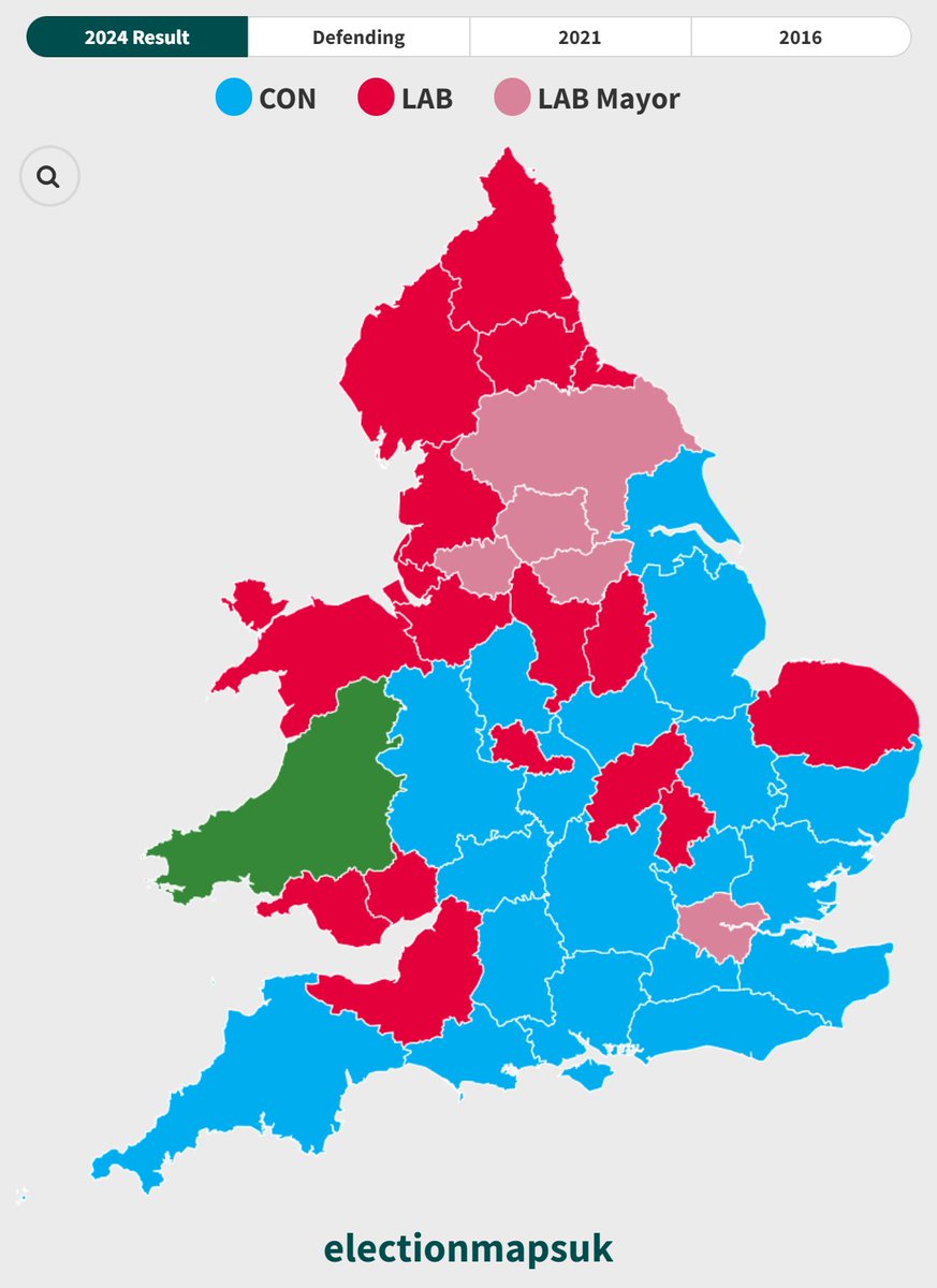 Final PCC Tally: CON: 19 (-10) LAB: 17 (+10) PLC: 1 (=) + 5 LAB Mayors with PCC Powers