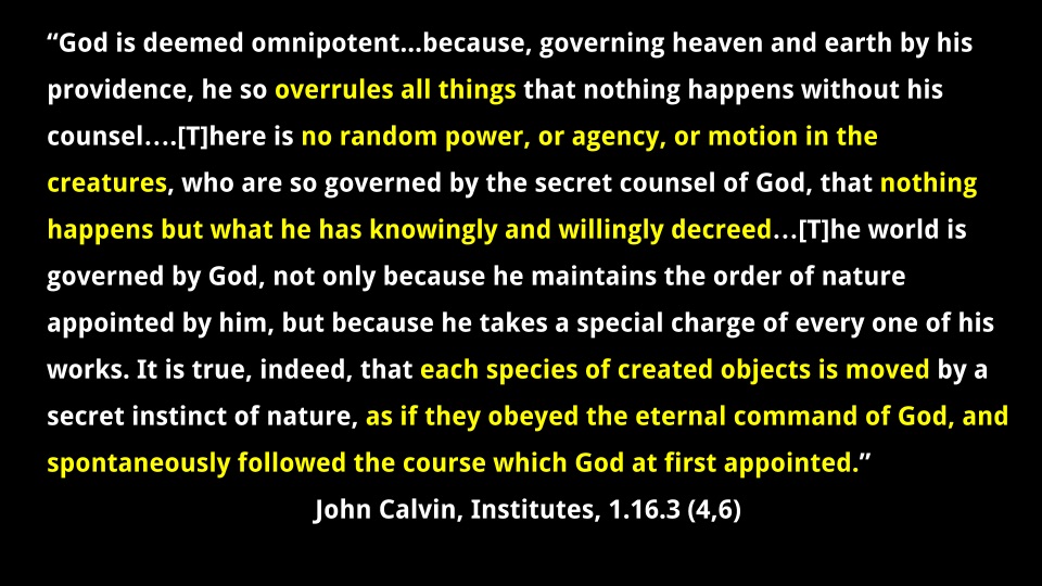 Imagine reading Calvin and thinking he was in any way the married bachelor called 'compatibilism'.  George Bryson hit on the head: I've met many hypo-Calvinists, but extremely few hyper-Calvinists. Internet Calvinists would be shocked if they ever bothered to read John Calvin.