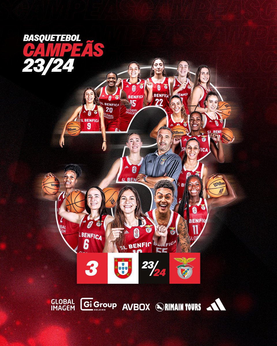🏆🏆🏆 𝘾𝘼𝙈𝙋𝙀𝘼̃𝙎 𝙉𝘼𝘾𝙄𝙊𝙉𝘼𝙄𝙎!!!! 🦅

#BasketBenficaFem • #GlobalImagem #GiGroupHolding #AVBox #rimaintourscaraibas <a href="/adidas/">adidas</a>