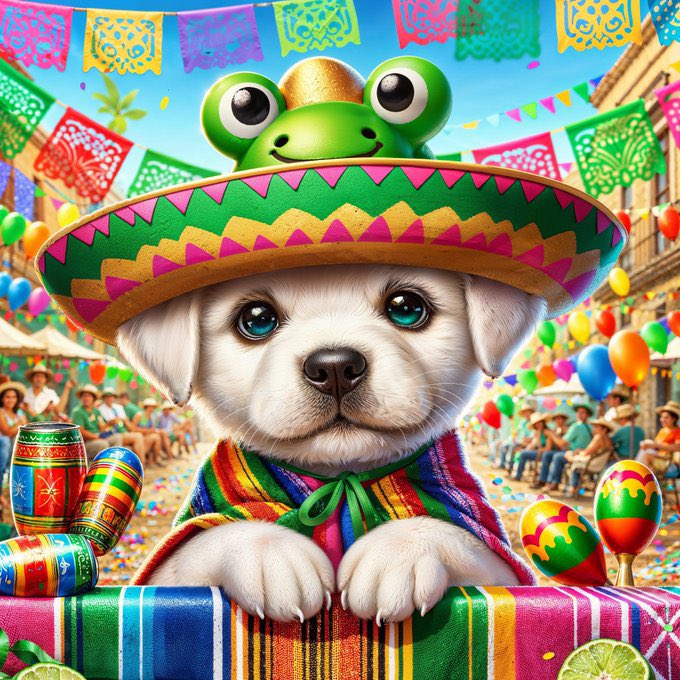🐶🐸 Happy Cinco de Mayo, everyone! 

Wishing you a day filled with TACOS, festive celebrations, more delicious food, and great company! 🎉🌮 #CincoDeMayo