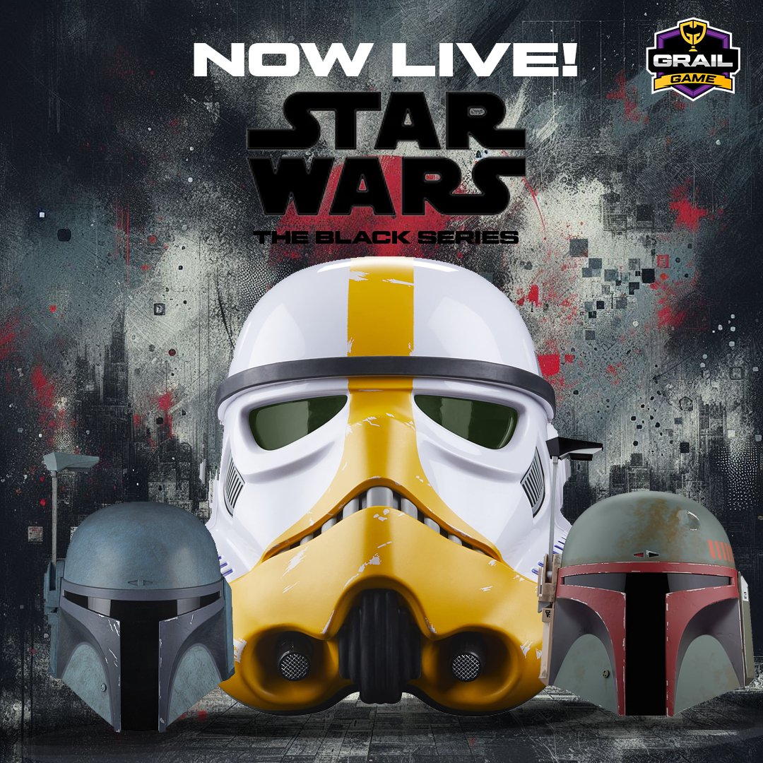 #GrailGamers! Now Live! Star Wars Week Black Series #MysteryBox Game! 🎉

All #StarWars collectors in the galaxy love the #BlackSeries! This game is loaded with some great hits, like rare figures, exclusives, helmets and more! 🏆
⁠
Play Now! Head over to grailgame.com/product/star-w…