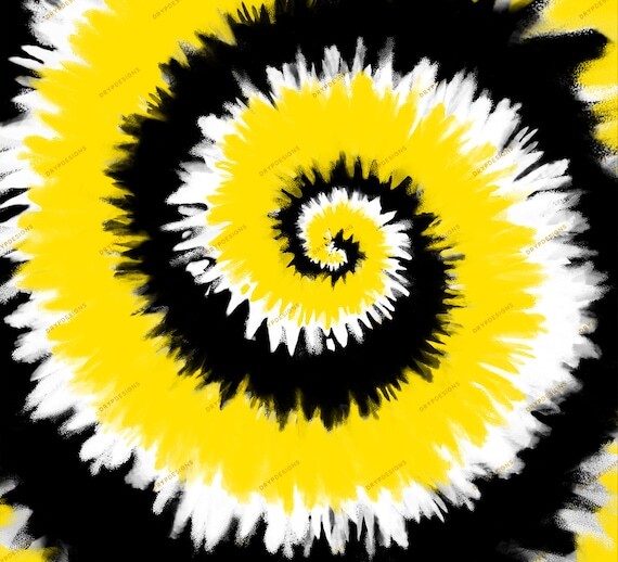 💧Yellow + Black + White Tiedye Swirl Digital Background Pattern - Bold Yellow Tiedye PNG - Digital Download Files by drypdesigns💧ift.tt/IBrP5Xb #drypdesigns #digitaldownload #digitalart #graphicdesign #PNG