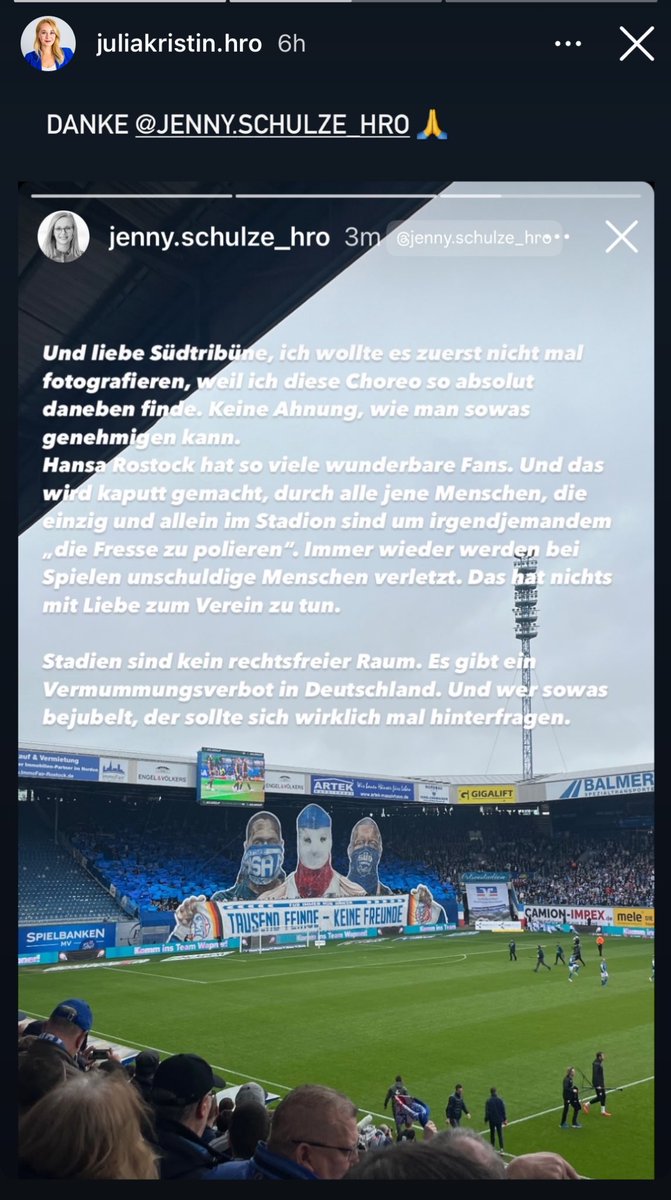 „Hansa Rostock hat so viele wunderbare Fans…“ 
Siehst.