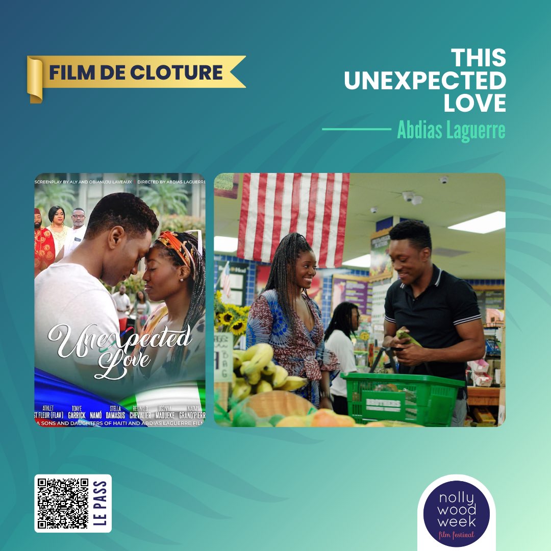 Rejoignez-nous ce soir pour le film de clôture, THIS UNEXPECTED LOVE, à 19h. Réalisé par @abdiaslaguerre et avec une performance spéciale de @flavgabel et @whoistonye. Rendez-vous au @cinema_arlequin !

#NOW2024 #nollywoodweek #filmfestival #closingnight