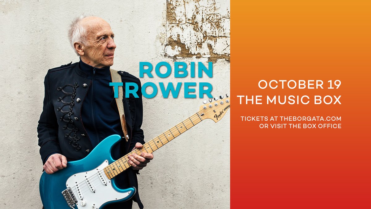 BorgataAC's tweet photo. Catch guitar legend @robintrower at #BorgataAC's Music Box on October 19! ๐ธ
๐๏ธ Tickets are on sale now at https://t.co/N96ctfZv17. https://t.co/jMEJMfRPwO