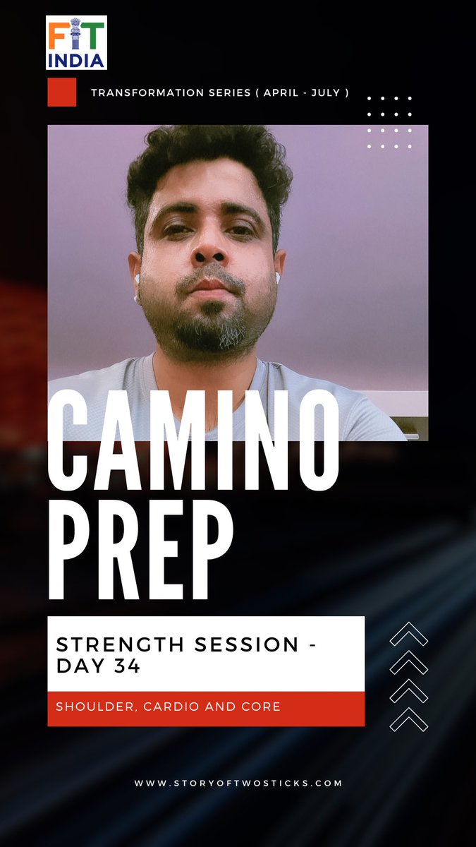 #RoadtoCamino with #FitIndiaMovement

Day 34 Progress. Strength Session 💪

Join me! Official Hashtags #storyoftwosticks #caminostoryformanas 

I am inspired by the @FitIndiaOff initiative launched by our Hon’ble PM Sh. @narendramodi .