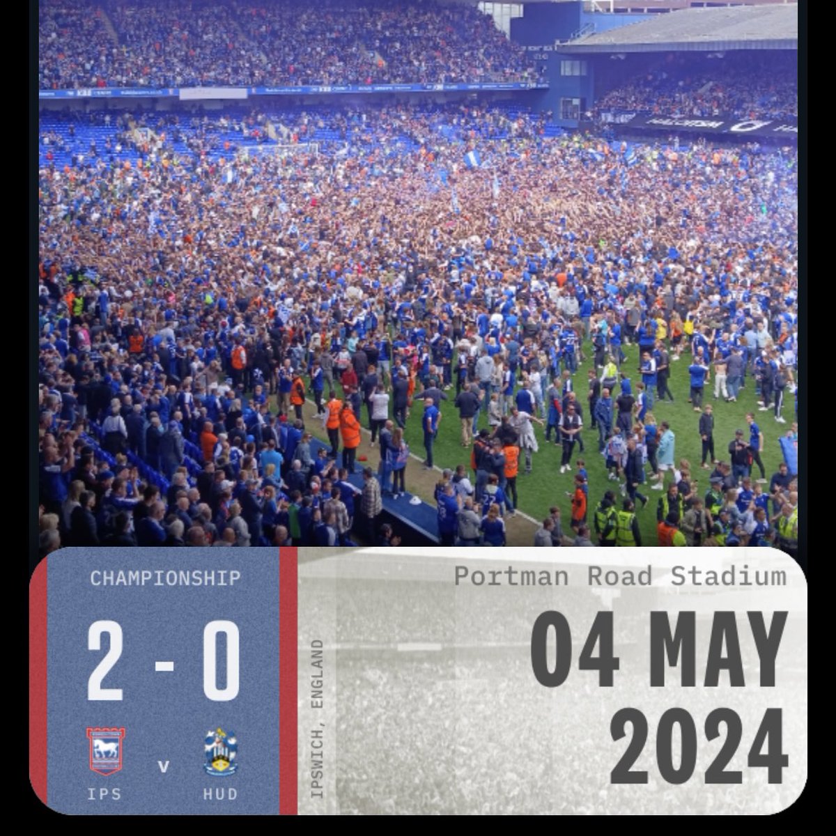 22 years later and Ipswich Town are back in the Prem! I can’t imagine this feeling as a fan. via @ACMomento