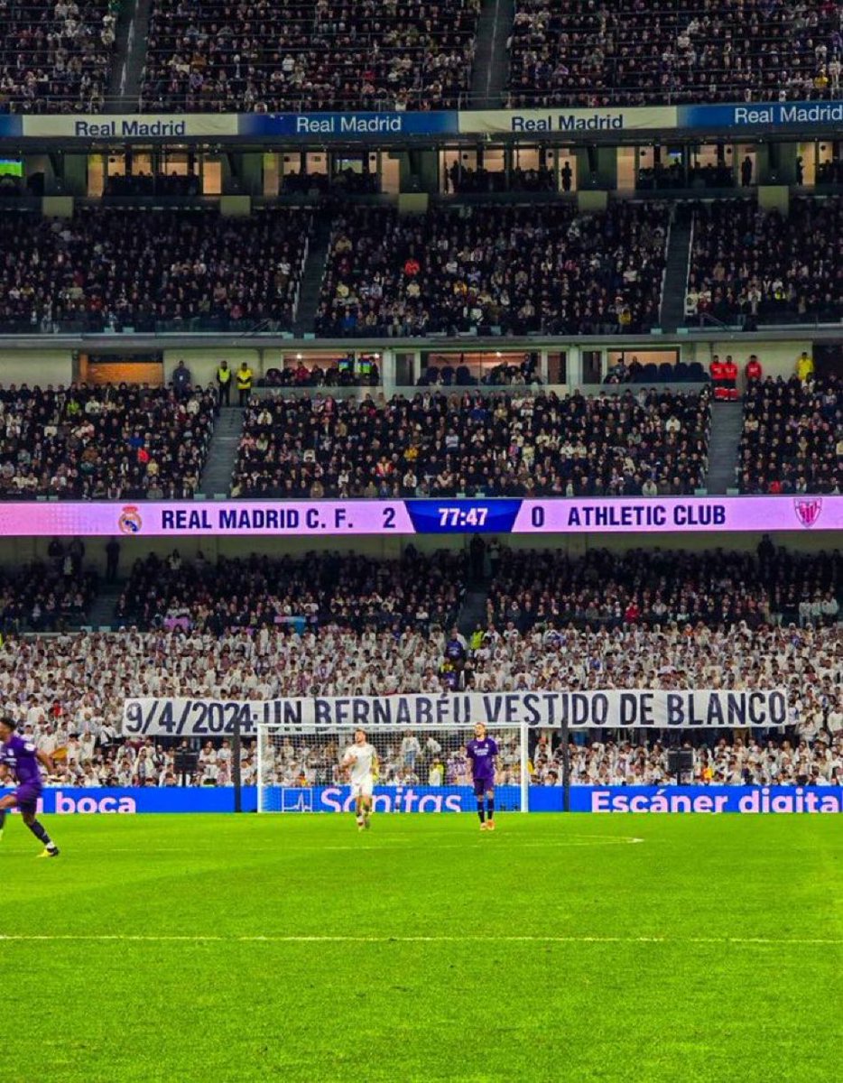 🚨⚪️ Message from Grada fans: 

“On Wednesday, we dye our streets and our stadium white to show all of Europe that Real Madrid fans are hungry for the Champions League.”

Fede Valverde has reposted this message.